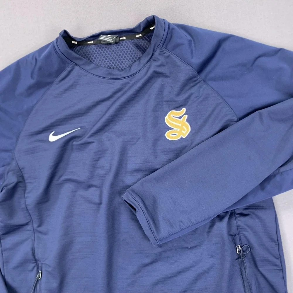 Nike Jacket Men LG Sacramento State Hornets Swoosh Quarter‎ Zip Pullover Pockets